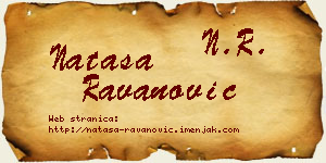 Nataša Ravanović vizit kartica
